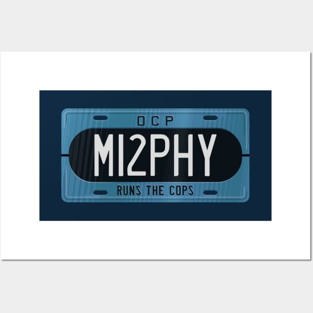 OCP Runs The Cops License Plate Wall Art by DCLawrenceUK